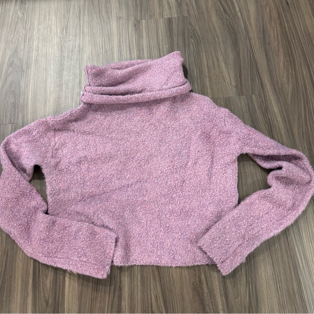 Free People Lavender Cowl Neck Sweater